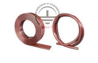 Steel Galmar tape and wire with a copper coating 70 microns thick